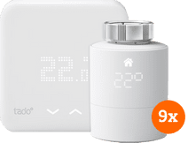Coolblue Tado Draadloze Slimme Thermostaat V3+ Startpakket + 9 radiatorknoppen aanbieding