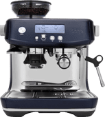 Sage the Barista Pro Damson Blue Pistonmachine met bonenmaler