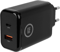 BlueBuilt Power Delivery and Quick Charge Charger with 2 USB Ports 20W Black 