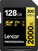 Lexar Professional 2000x GOLD 128GB SDXC 300mb/s SD kaart