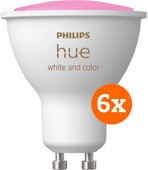 Coolblue Philips Hue White and Color GU10 6-pack aanbieding