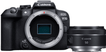 Canon EOS R10 + RF 50mm f/1.8 STM Camera met microfoonaansluiting