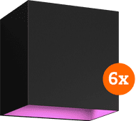 Philips Hue Resonate Downward White and Color - zwart 6-pack Philips Hue Resonate