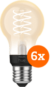 Coolblue Philips Hue Filamentlamp White Standaard E27 - 2023 - 6-pack aanbieding