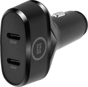 BlueBuilt Power Delivery Car Charger with 2 USB-C Ports 45W Black 