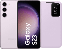 Coolblue Samsung Galaxy S23 256GB Roze 5G + Clear View Book Case Roze aanbieding