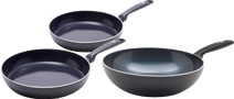 GreenPan Torino Ceramic Frying Pan Set 24cm + 28cm + Wok 28cm ceramic pan