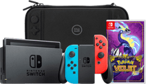 Coolblue Nintendo Switch Rood/Blauw + Pokemon Violet + Bluebuilt Beschermhoes aanbieding