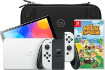 Nintendo Switch OLED White + Animal Crossing New Horizons + BlueBuilt Travel Case Nintendo Switch