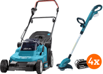 Makita DLM432CT2 + Makita DUR181Z incl. 5,0 Ah accu (4x) Makita accu grasmaaier