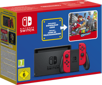 Coolblue Nintendo Switch Rood + Super Mario Odyssey aanbieding