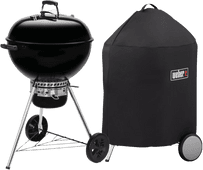 Coolblue Weber Original Kettle E-5730 57 cm Zwart + Weber Luxe Hoes 57 cm aanbieding