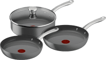 Tefal Renew+ Ceramic Frying Pan Set 24cm + 28cm + High-sided Skillet 24cm frying pan