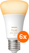 Philips Hue White Ambiance E27 1100lm 6-pack Philips Hue E27 fitting