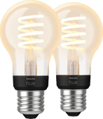 Philips Hue Filamentlamp White Ambiance Standaard E27 2-pack Philips Hue Filament lamp