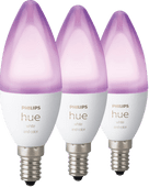 Philips Hue Kaarslamp White and Color E14 3-pack Smart lamp met E14 fitting