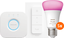 Coolblue Philips Hue White & Color Starter 5-Pack E27 + dimmer aanbieding