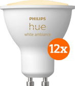Coolblue Philips Hue White Ambiance GU10 12-pack aanbieding