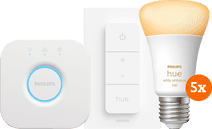 Philips Hue White Ambiance E27 5-Pack + Dimmer + Bridge Philips Hue E27 White Ambiance