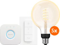 Philips Hue Filament White Ambiance Globe XL 5-pack Starter Pack Philips Hue E27 fitting