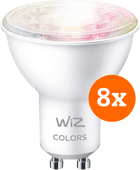 WiZ Smart Spot 8-pack - Gekleurd en Wit Licht - GU10 White and Color smart lamp