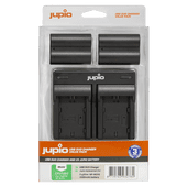 Jupio Kit: Battery NP-W235 (2x) + USB Dual Charger Accu voor systeemcamera's