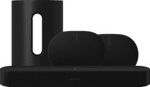 Coolblue Sonos Beam Gen2 Zwart + 2x Era 300 Zwart + Sub Mini Zwart aanbieding