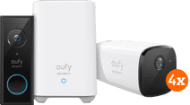 Coolblue Eufycam 2 Pro 4-Pack + Video Doorbell Battery aanbieding