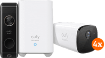 Coolblue Eufycam 2 Pro 4-pack + Eufy Video Doorbell Dual 2 Pro aanbieding