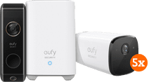 Coolblue Eufycam 2 Pro 5-pack + Eufy Video Doorbell Dual 2 Pro aanbieding