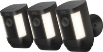Coolblue Ring Spotlight Cam Pro - Battery - Zwart - 3-pack aanbieding