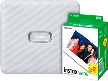 Fujifilm Instax Link WIDE Wit + Fujifilm Instax WIDE Film 10 x 2 pak Pocket printer