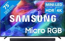 Samsung Micro RGB 75" R85H (2026) + Samsung HW-Q600H (2026) 75 inch tv
