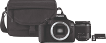Coolblue Canon EOS 2000D + 18-55mm f/3.5-5.6 DC III + Tas + 16GB Geheugenkaart aanbieding
