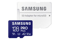 Samsung PRO Plus 128GB (2023) microSDXC + SD Adapter MicroSD cards for smartphone