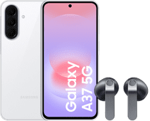 Samsung Galaxy A37 128GB Wit 5G + Samsung Galaxy Buds4 Zwart Samsung Galaxy A37