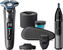 Philips Shaver Series 7000 S7887/58 + Philips Nose Trimmer electric shaver with rotating shaver head