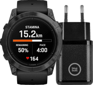 Garmin Epix Pro Black 51mm + BlueBuilt Charger 30W Black Running watch with music player