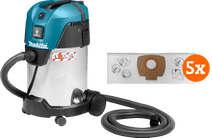 Makita VC3011L + Makita P-72899 Vacuum Cleaner Bag (5x) Makita construction vacuum