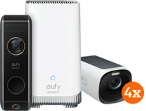 EufyCam 3 4-Pack + Video Doorbell Dual 2 Pro Nacht Ip-camera