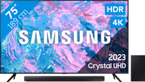 Samsung Crystal UHD 75CU7100 (2023) + Soundbar