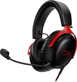 HyperX Cloud III Wired Gaming Headset - Black/Red (PC, PS5, Xbox Series X/S) surround sound gaming headset for PC