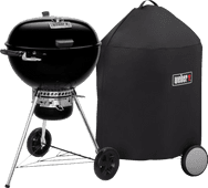 Weber Master Touch Premium SE E-5775 Zwart + Sear Grate + Hoes Weber Master Touch barbecue