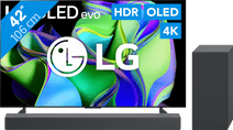 Coolblue LG OLED42C34LA (2023) + soundbar aanbieding