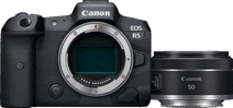 Canon EOS R5 + RF 50mm f/1.8 STM Camera with WiFi