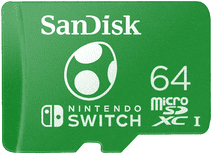 SanDisk MicroSDXC Extreme Gaming 64GB Yoshi (Nintendo licensed) Sandisk MicroSD kaart