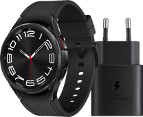 Samsung Galaxy Watch 6 Classic 4G Zwart 43mm + Samsung Oplader Hardloop horloge met muziekspeler