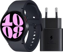 Samsung Galaxy Watch 6 Zwart 40mm + Samsung Oplader Heren smartwatch