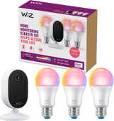 WiZ Home Monitoring Starter Kit - 3 Smart Lights + IP Camera WiFi camera