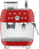 SMEG EGF03RDEU Red Piston machine with a bean grinder